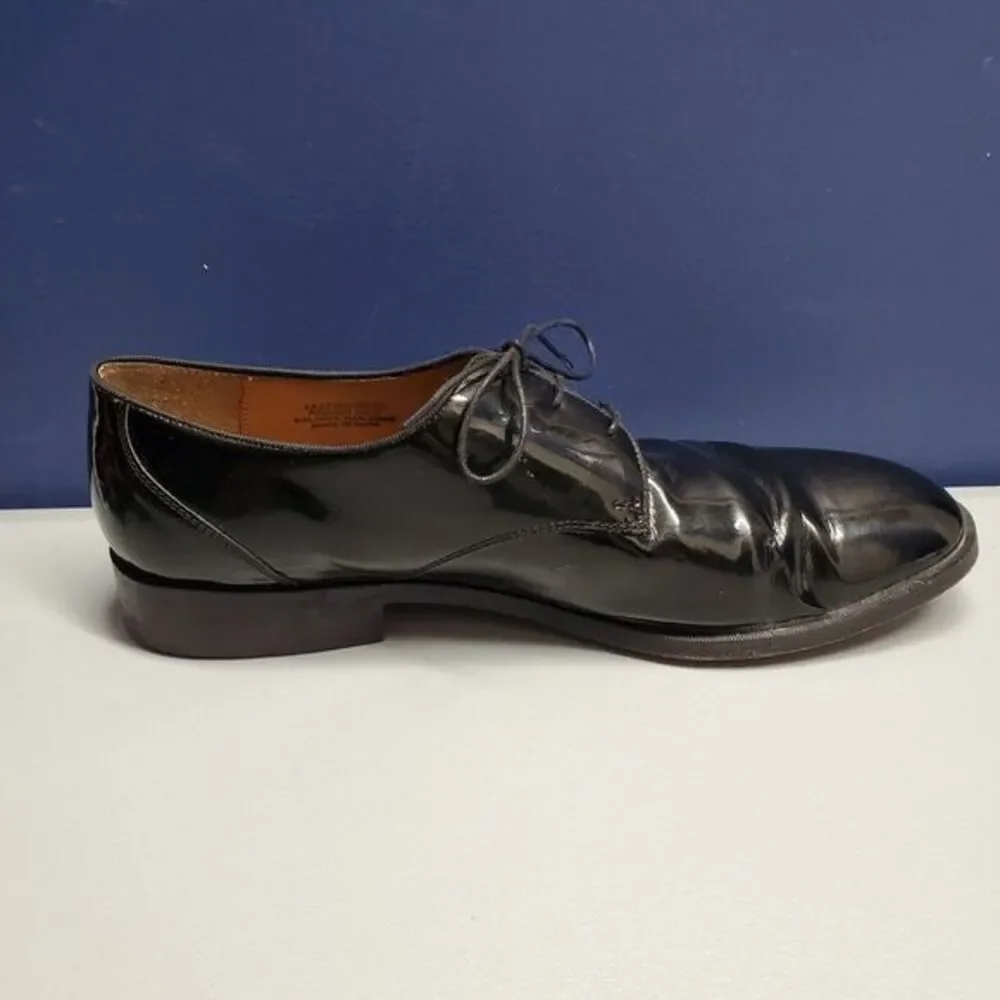 Stacy Adams Dress Shoes Men Size 11 Black Patent Leather Comfort Lace Up 2361743